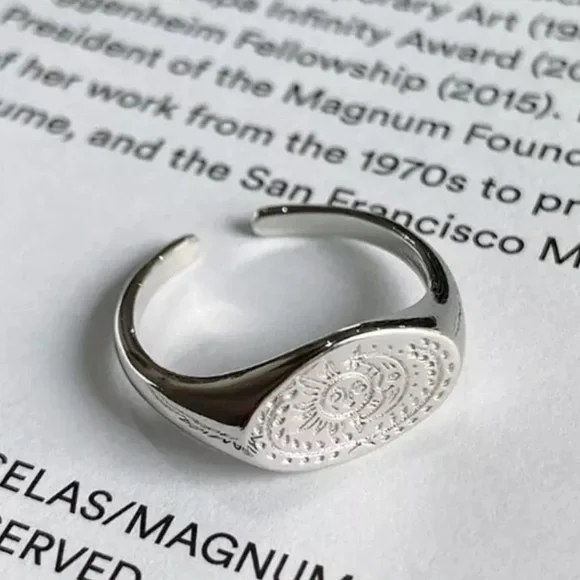 ⚡️Insta sun moon sterling silver open ring - Picture 4 of 5